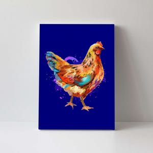 Chicken Art Colorful Funny Fowl Lovers Canvas