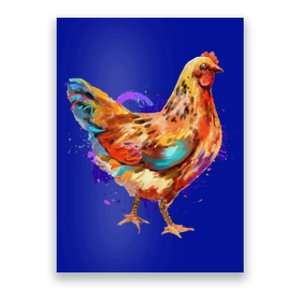 Chicken Art Colorful Funny Fowl Lovers Poster