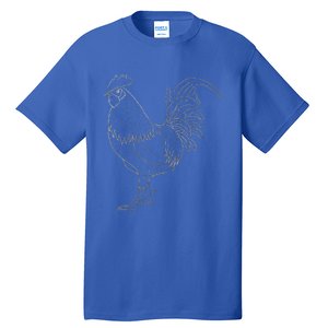 Chicken Art Colorful Rooster Funny Fowl Lovers Outfit Tall T-Shirt