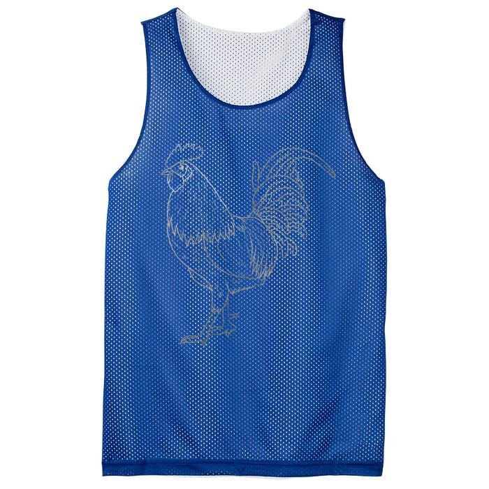 Chicken Art Colorful Rooster Funny Fowl Lovers Outfit Mesh Reversible Basketball Jersey Tank