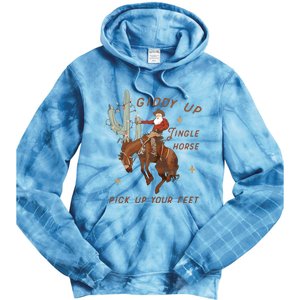 Cowboy And Cowgirl Christmas Howdy Country Tie Dye Hoodie