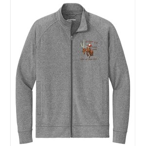 Cowboy And Cowgirl Christmas Howdy Country Stretch Full-Zip Cadet Jacket