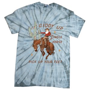 Cowboy And Cowgirl Christmas Howdy Country Tie-Dye T-Shirt