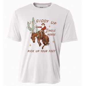 Cowboy And Cowgirl Christmas Howdy Country Cooling Performance Crew T-Shirt