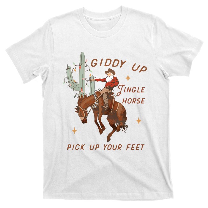 Cowboy And Cowgirl Christmas Howdy Country T-Shirt