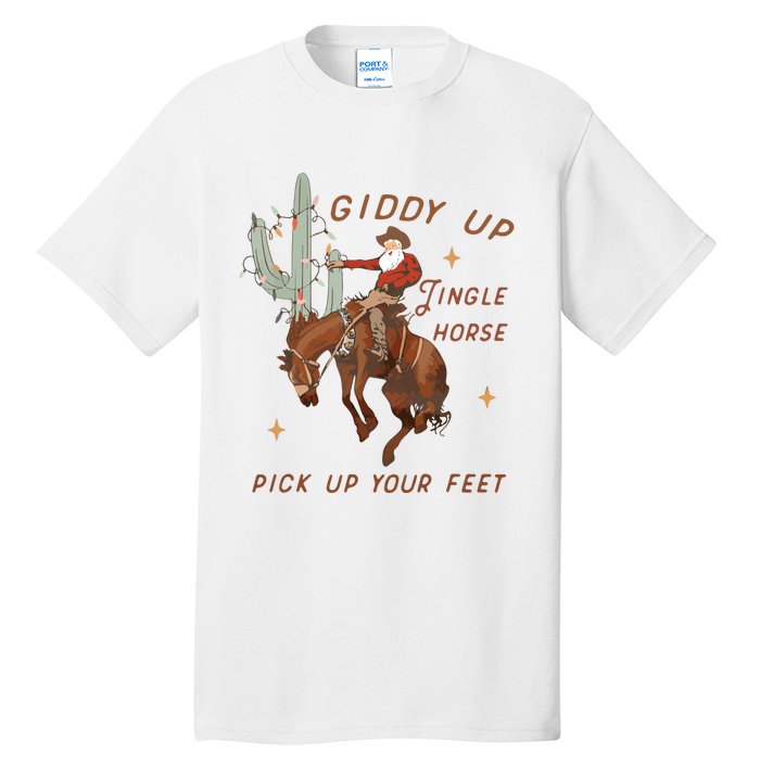 Cowboy And Cowgirl Christmas Howdy Country Tall T-Shirt