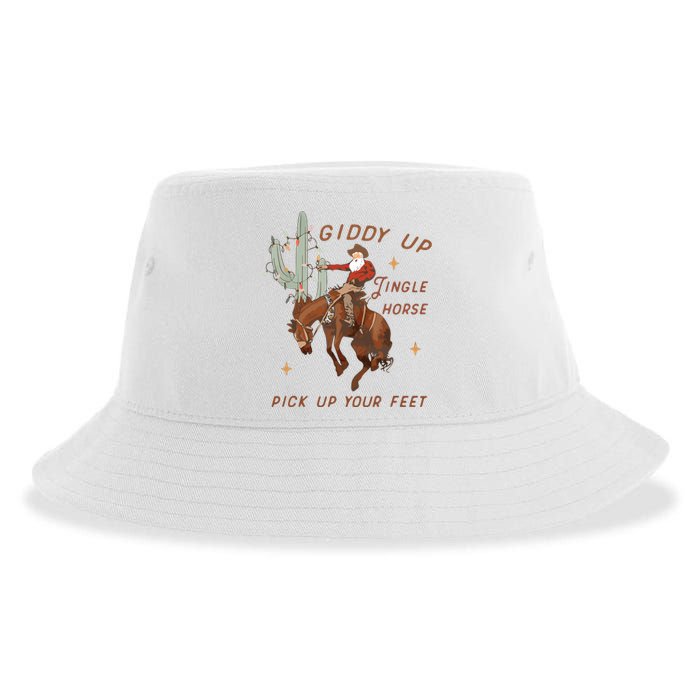 Cowboy And Cowgirl Christmas Howdy Country Sustainable Bucket Hat