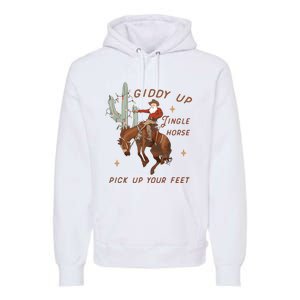 Cowboy And Cowgirl Christmas Howdy Country Premium Hoodie