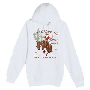 Cowboy And Cowgirl Christmas Howdy Country Premium Pullover Hoodie