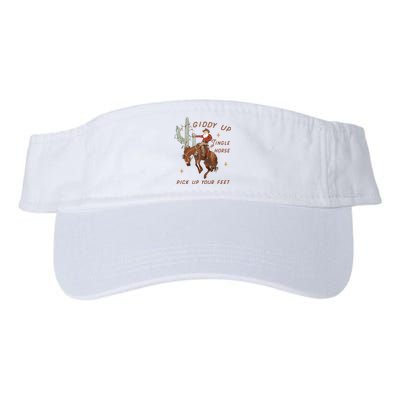 Cowboy And Cowgirl Christmas Howdy Country Valucap Bio-Washed Visor