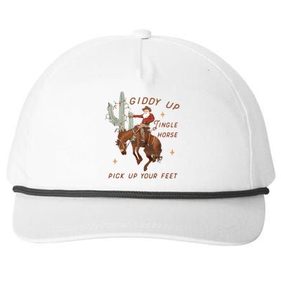 Cowboy And Cowgirl Christmas Howdy Country Snapback Five-Panel Rope Hat