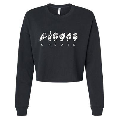 Create (ASL) Cropped Pullover Crew