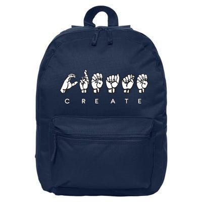 Create (ASL) 16 in Basic Backpack