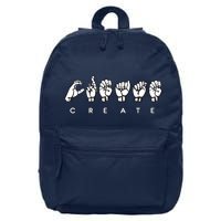 Create (ASL) 16 in Basic Backpack