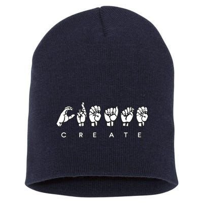 Create (ASL) Short Acrylic Beanie