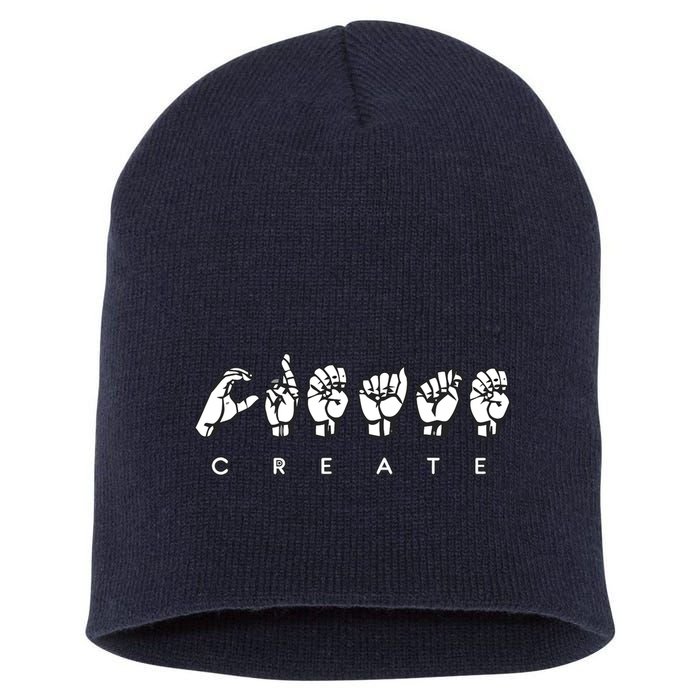 Create (ASL) Short Acrylic Beanie