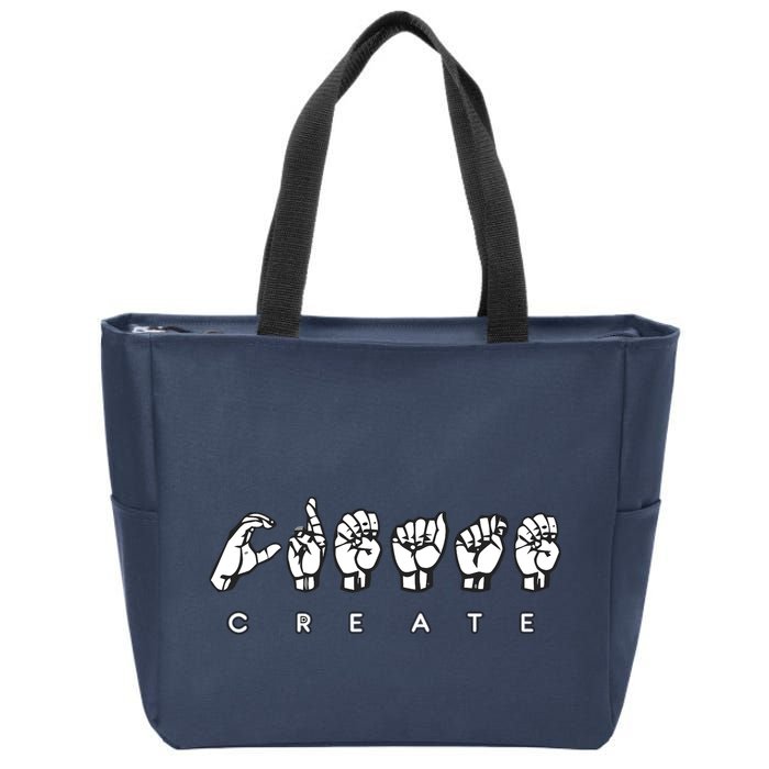 Create (ASL) Zip Tote Bag