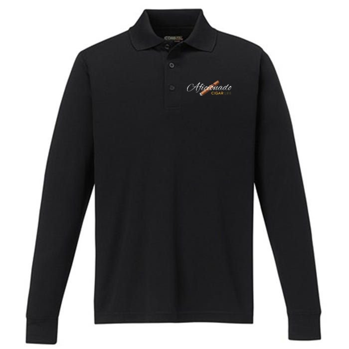 Cigar Aficionado. Cigar Life Performance Long Sleeve Polo