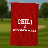 Chili And Cinnamon Rolls Golf Towel