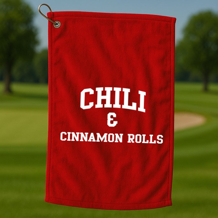 Chili And Cinnamon Rolls Golf Towel