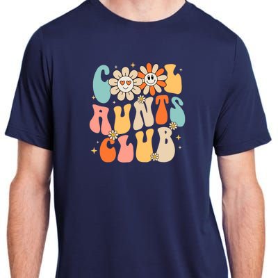 Cool Aunt Club Groovy Retro Funny Aunt Club Aunties Adult ChromaSoft Performance T-Shirt