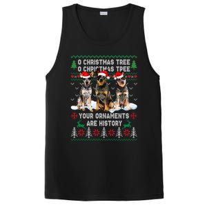 Cute Australian Cattle Dog Oh Christmas Tree Ugly Xmas Cute Gift PosiCharge Competitor Tank