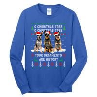 Cute Australian Cattle Dog Oh Christmas Tree Ugly Xmas Cute Gift Tall Long Sleeve T-Shirt