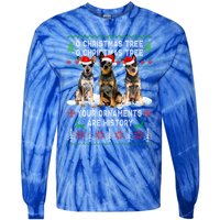 Cute Australian Cattle Dog Oh Christmas Tree Ugly Xmas Cute Gift Tie-Dye Long Sleeve Shirt