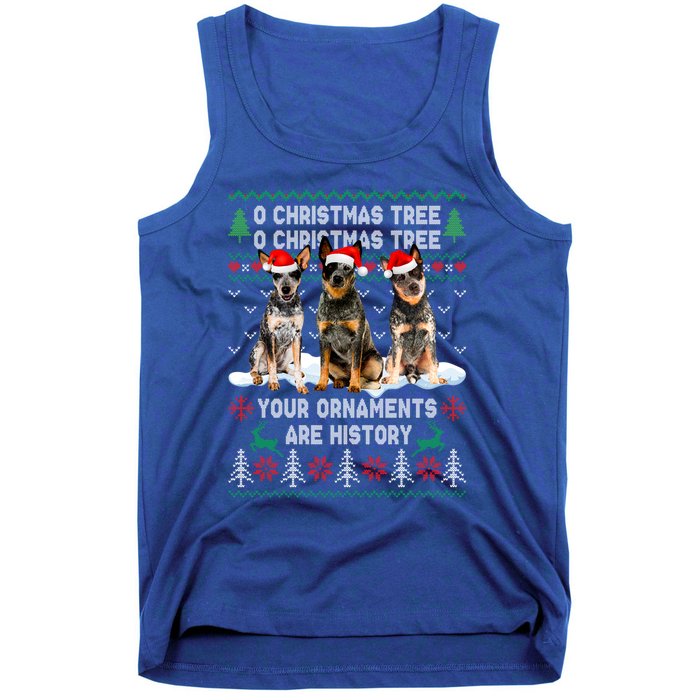 Cute Australian Cattle Dog Oh Christmas Tree Ugly Xmas Cute Gift Tank Top