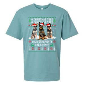 Cute Australian Cattle Dog Oh Christmas Tree Ugly Xmas Cute Gift Sueded Cloud Jersey T-Shirt