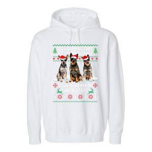 Cute Australian Cattle Dog Oh Christmas Tree Ugly Xmas Cute Gift Garment-Dyed Fleece Hoodie