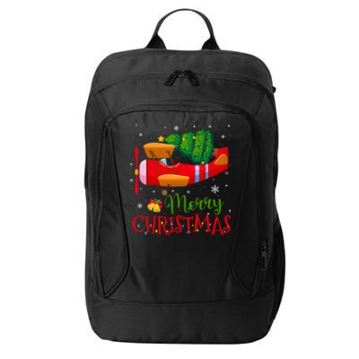 Christmas Airplane Christmas Tree Pilot Funny Ugly Meaningful Gift City Backpack