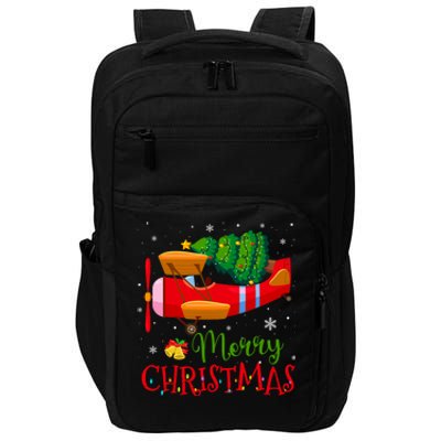 Christmas Airplane Christmas Tree Pilot Funny Ugly Meaningful Gift Impact Tech Backpack