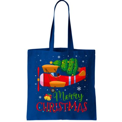 Christmas Airplane Christmas Tree Pilot Funny Ugly Meaningful Gift Tote Bag