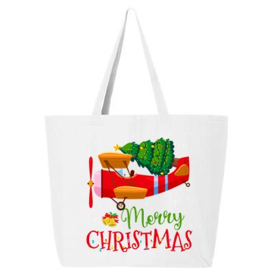 Christmas Airplane Christmas Tree Pilot Funny Ugly Meaningful Gift 25L Jumbo Tote