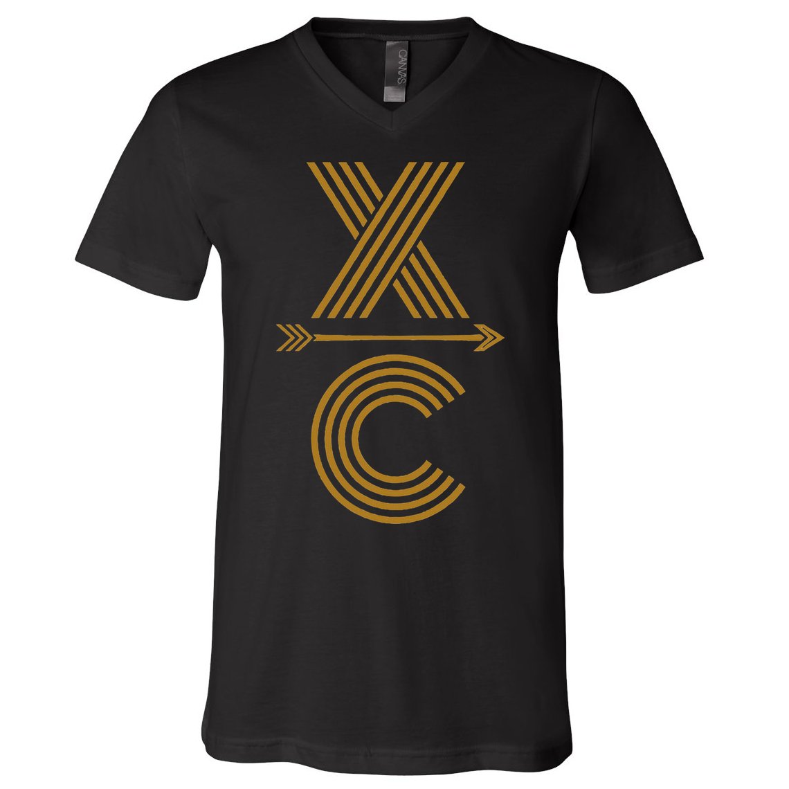 Cx A Cross Country Running Design V-Neck T-Shirt