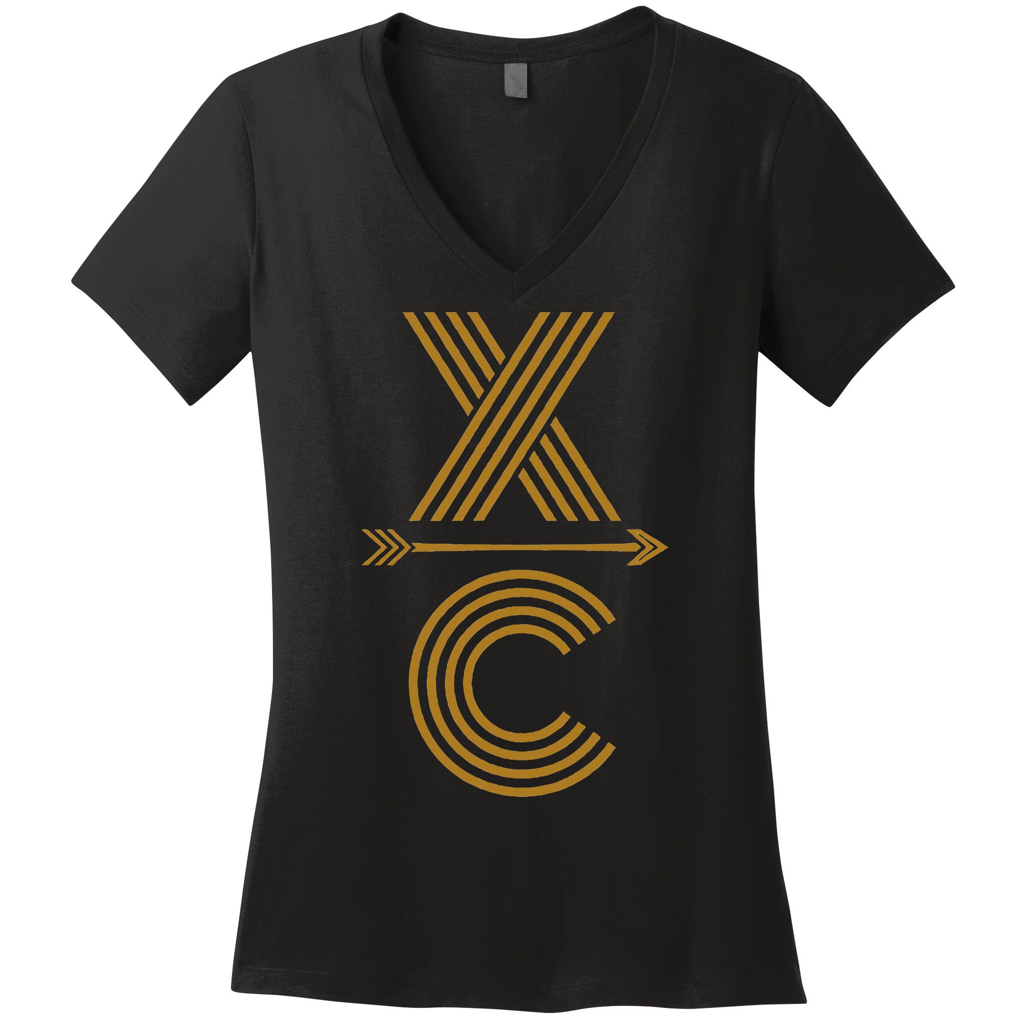 Cx A Cross Country Running Design Women's V-Neck T-Shirt