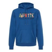 Christmas Auntie Claus Xmas Pajamas Aunt Announcet Gift Premium Hoodie