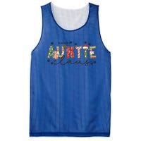 Christmas Auntie Claus Xmas Pajamas Aunt Announcet Gift Mesh Reversible Basketball Jersey Tank