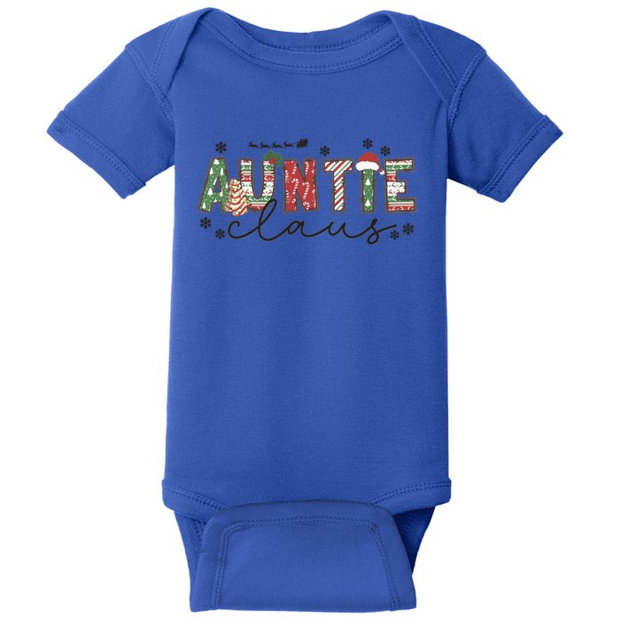 Christmas Auntie Claus Xmas Pajamas Aunt Announcet Gift Baby Bodysuit