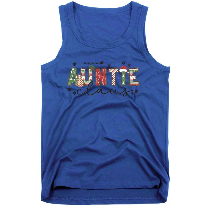 Christmas Auntie Claus Xmas Pajamas Aunt Announcet Gift Tank Top