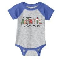 Christmas Auntie Claus Xmas Pajamas Aunt Announcet Gift Infant Baby Jersey Bodysuit