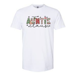 Christmas Auntie Claus Xmas Pajamas Aunt Announcet Gift Softstyle CVC T-Shirt