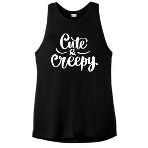 Cute And Creepy Halloween Funny Ladies PosiCharge Tri-Blend Wicking Tank