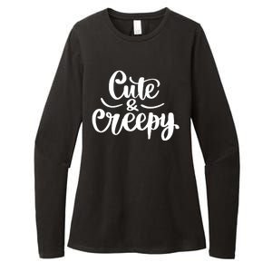 Cute And Creepy Halloween Funny Womens CVC Long Sleeve Shirt