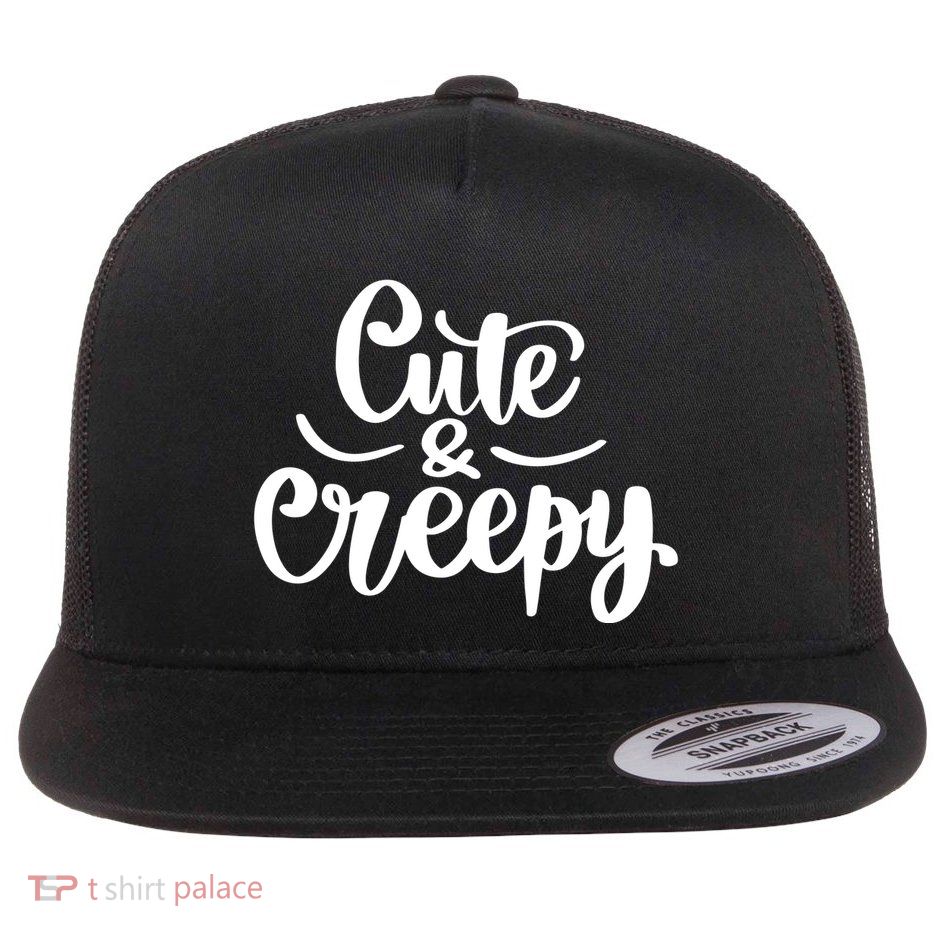 Cute And Creepy Halloween Funny Flatbill Hat