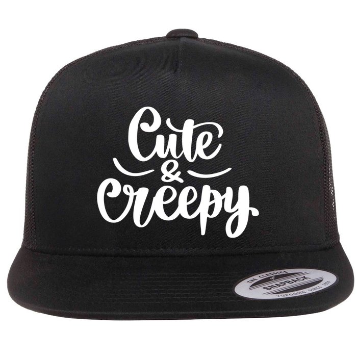 Cute And Creepy Halloween Funny Flatbill Hat