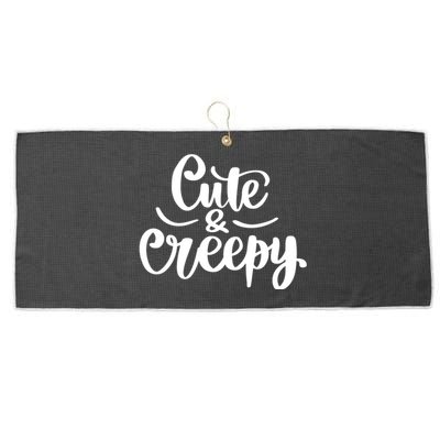 Cute And Creepy Halloween Funny Large Microfiber Waffle Golf Towel