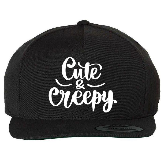 Cute And Creepy Halloween Funny Wool Snapback Cap