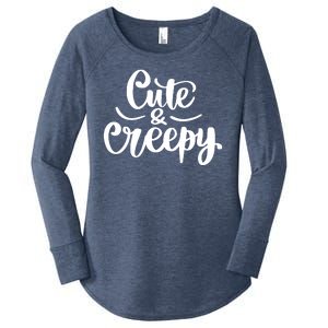 Cute And Creepy Halloween Funny Women's Perfect Tri Tunic Long Sleeve Shirt